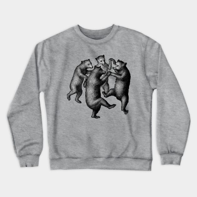 Frolicking Bears Crewneck Sweatshirt by DogfordStudios